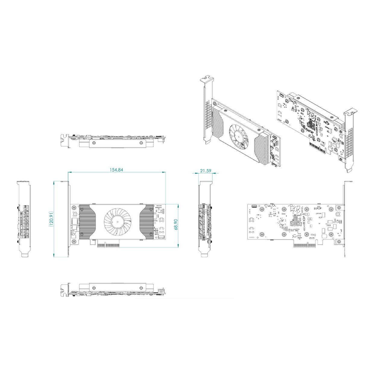 PCIe AI accelerator card. Powered by quad-core Metis AIPU