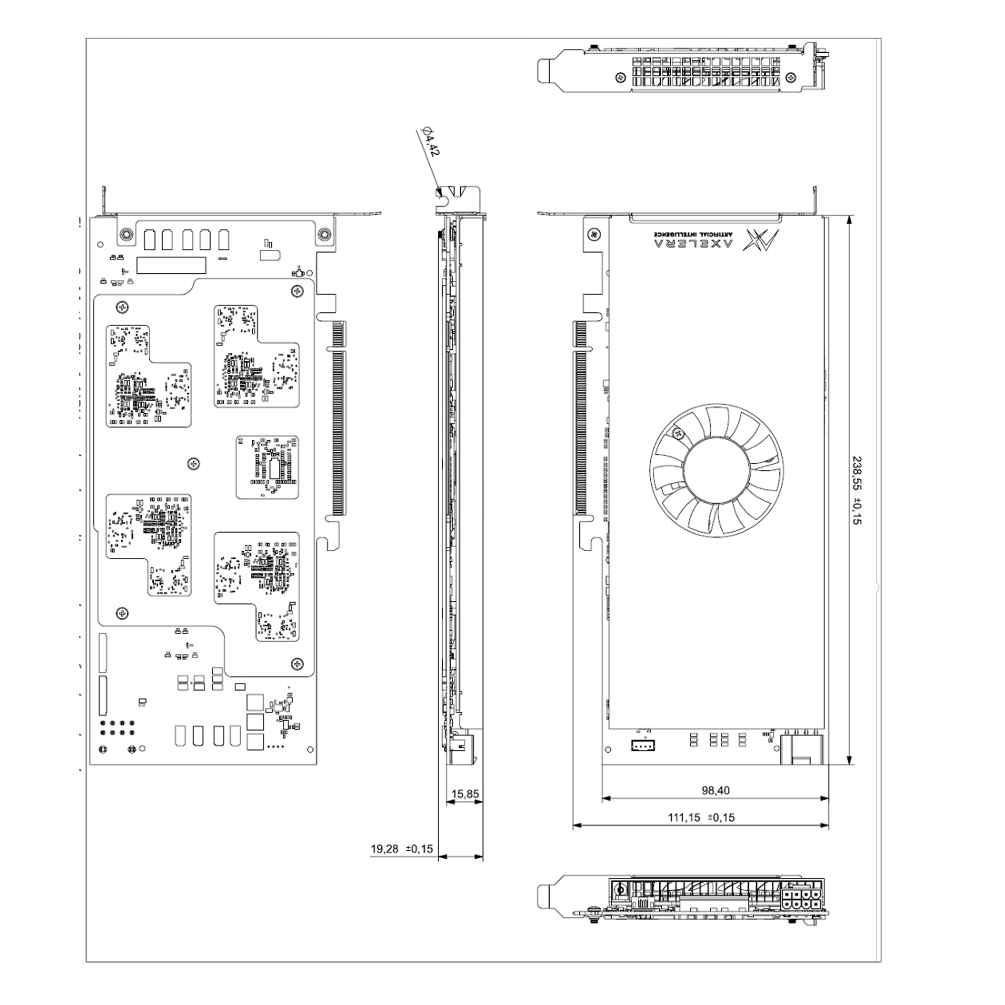 Metis 4‑Chip PCIe Gen3 x16 AI Accelerator Card – Axelera AI