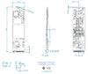 Mechanical drawing of the Axelera Embedded 110m, 80 × 22 mm M.2 2280 card, dimensions in mm