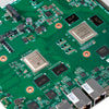 Close-up of the Metis AIPU and Rockchip RK3588 host SoC on the Embedded 111c